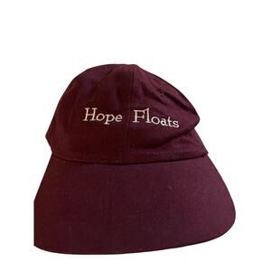 Vintage Hope Floats Hat Maroon Baseball Cap KC Caps Strapback